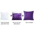 thumbnail image 4 of Home Soft Things Textured Velvet 2 Piece Pillow Shell Set - Imperial Purple - 26" x 26", 4 of 4