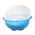 thumbnail image 4 of Escurridor de frutas para cocina, colador de cocina, juego de cuencos, utensilio de cocina, colador de alimentos multifunción, Pasta, espagueti, arroz azul BLESIY Cesta de drenaje, 4 of 8
