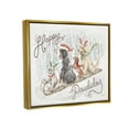 thumbnail image 4 of Stupell Industries Happy Pawliday Dogs Holiday Painting Gold Floater Framed Canvas Art Print Wall Art, 21 x 17, 4 of 10