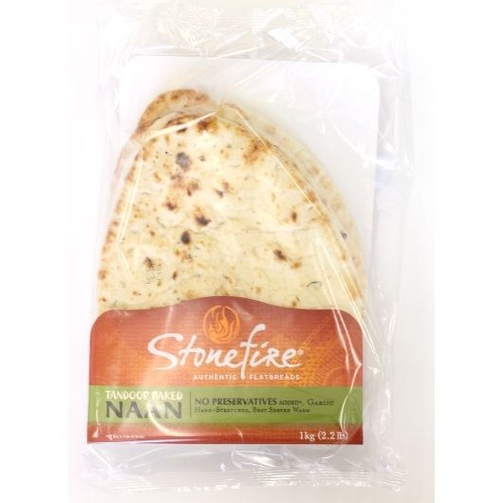 Stonefire Garlic Flat Naan Bread 48 per case