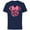 Navy, variant on Minnie Mouse Icon Pink Hearts Valentine's Day - Short Sleeve Cotton T-Shirt for Adults -Customized-Navy