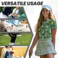 thumbnail image 6 of COEQINE St. Patrick's Day Women Short Sleeve Golf Shirts Soft Quick Dry Fit Golf Polo Tops Pullover Lightweight Athletic Tops Skull Shamrock Hat Wine Glass Print Sportswear, M, 6 of 7