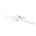 thumbnail image 1 of Hanger Rack Folding Wall Mounted Self Adhesive Clothes Storage Punch Free 2 Tier Drying Indoor Outdoor Organizer Washroom White, 1 of 10