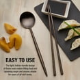thumbnail image 2 of Studio Nova Premium 18/10 Stainless Steel Black Chopsticks & Spoon Set, 2 of 6
