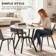 thumbnail image 4 of HOMCOM Dining Table Round Kitchen Table w/ Steel Frame, White Marble, 4 of 10