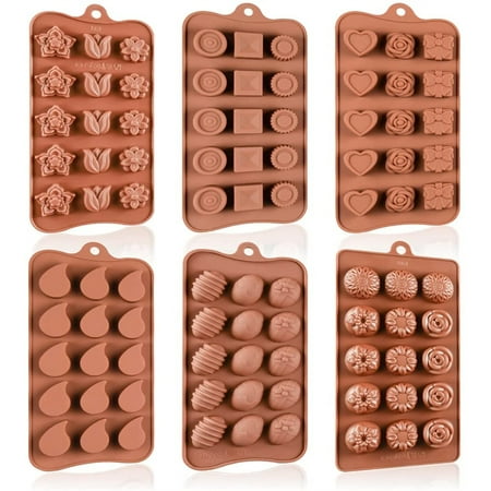 

Chocolate Molds Silicone Candy Molds -Silicone Molds BPA Free Nonstick Gummy Molds 6 Packs