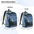 thumbnail image 3 of Yiaed The Starry Night Print Backpack, Premium Laptop Backpack, Travel Backpack for Women, Lightweight Backpacks, Comfortable Back Pack-Small, 3 of 6