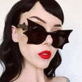 thumbnail image 1 of Gafas de sol divertidas de estilo hip hop con forma de murciélago, gafas de sol con forma de mariposa y lazo para discoteca, modernas para mujer, 1 of 5