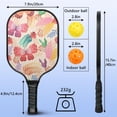 thumbnail image 4 of Pickleball Paddles Set Of 2, Fiberglass Surface, Butterfly, Spring Print, 4 Balls & Bag, 4 of 5