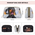 thumbnail image 5 of Xecao Puppy Sits In Bathtub Print Fashion Makeup PVC Bag Large Capacity Travel Cosmetic Bag for Women Organizer Toiletry Clutch, 5 of 8