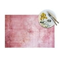 thumbnail image 4 of YFYANG Washable Heat-Resistant Placemats, 70% PVC/30% Polyester, Pink Vintage Pattern Kitchen Table Mat, 12" x 18" 4 Piece, 4 of 6