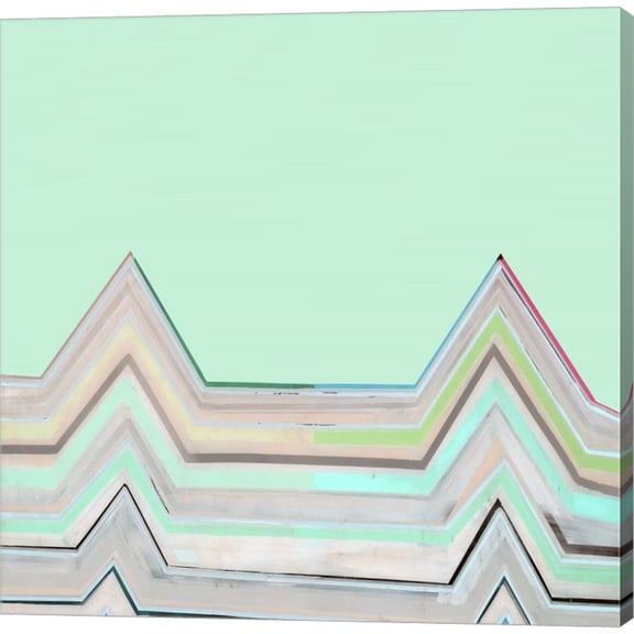 Great Art Now Aqua Zig Zag I by Bellissimo Art, Canvas Wall Art, 24W x 24H