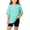 Mint Green, variant on Girls 2pc Outfits Summer Short Sleeve V Neck Drop Shoulder T-Shirts Basic Leggings Shorts Sets Light Blue 12-13 Years