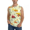 thumbnail image 2 of Goofa Heavy Equipment Printed Men's Sleeveless T-Shirt - Athletic Gym Workout Tank Top for Men - Moisture-Wicking, UPF 30+ Quick-Dry Muscle Tee-XX-Large, 2 of 8