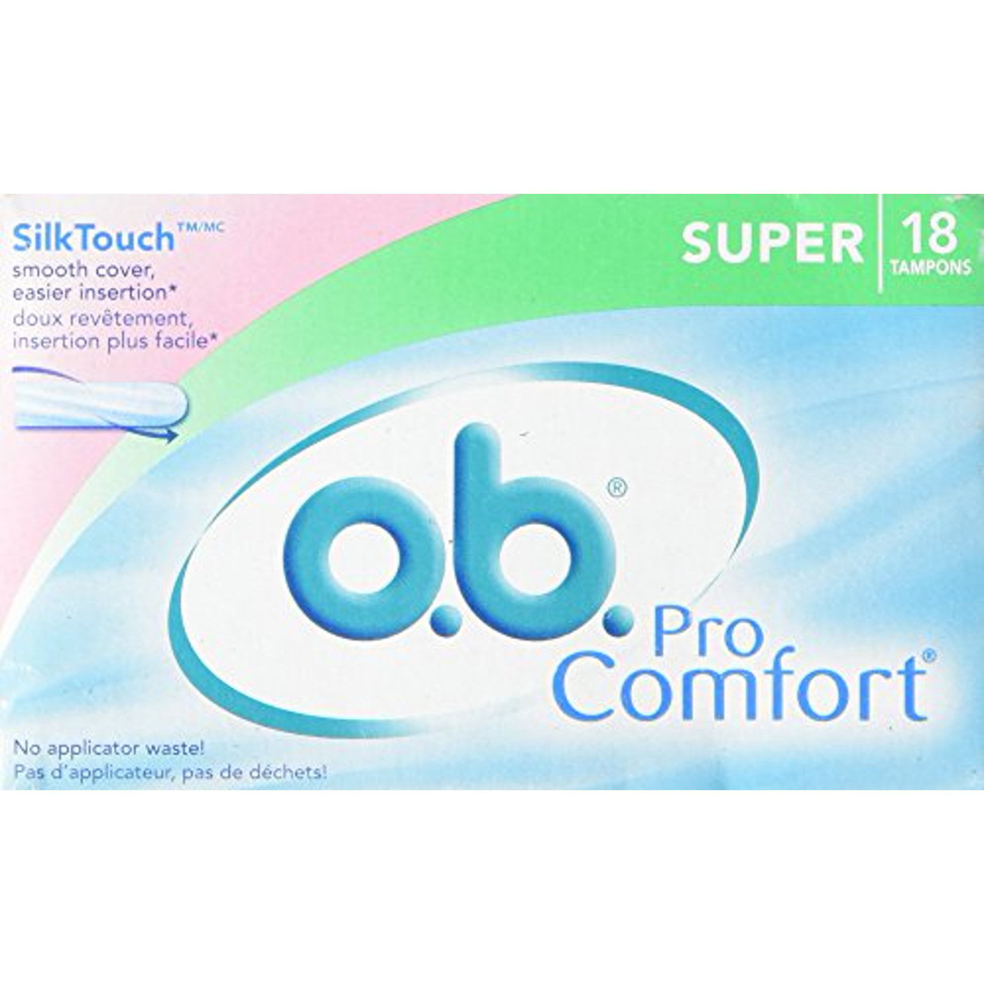 huisvrouw Doorlaatbaarheid dinsdag O.B.: Pro Comfort(Tm) Super Tampons, 18 ct - Walmart.com