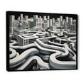 thumbnail image 2 of Designart "Rhythms of Urban Skateboarding" Cityscapes Floater Framed Wall Art Print, 2 of 7