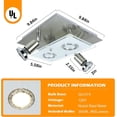 thumbnail image 4 of AIR-LED Track Lighting Fixtures Ceiling, 4-Light Directional Kitchen Light Fixture Ceiling, Adjustable Flush Mount Ceiling Light for Living Room, Dining Room, Nickel and Chrome, 4 * 3W GU10 Bulbs, 4 of 4