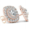 thumbnail image 2 of 3/4 Carat T.W. Diamond 10kt Rose Gold Double-Halo Stud Earrings, 2 of 5