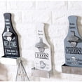 thumbnail image 4 of Forma de botella de metal única Gancho para colgar en la pared Barra de montaje Cerveza Tapa de copa de vino Abrebotellas Herramienta de cocina Monstrate JJ19999-01B, 4 of 7