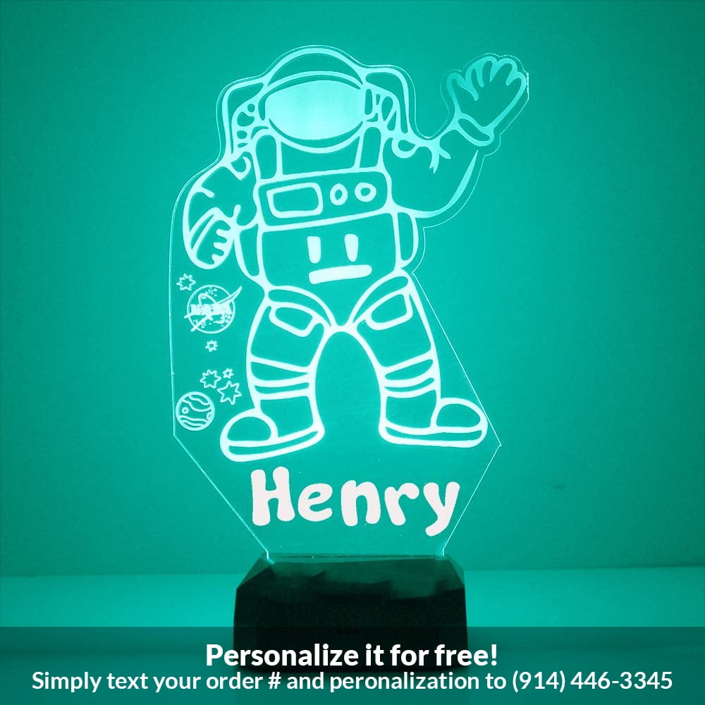 Mirror Magic Store Astronaut Color Changing Personalized LED Light with ...