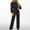 #22Black, variant on Byworldtasic Womens Jumpsuit Women's Lounge Solid Color Long Sleeve Romper Jumpsuit Wide Leg Work Jumpsuit With Belt