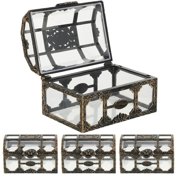 Box Candy Wedding Treasure Chest Boxes Container Favor Pirate Clear Favors Sweets Party Packaging Jewelry Plastic