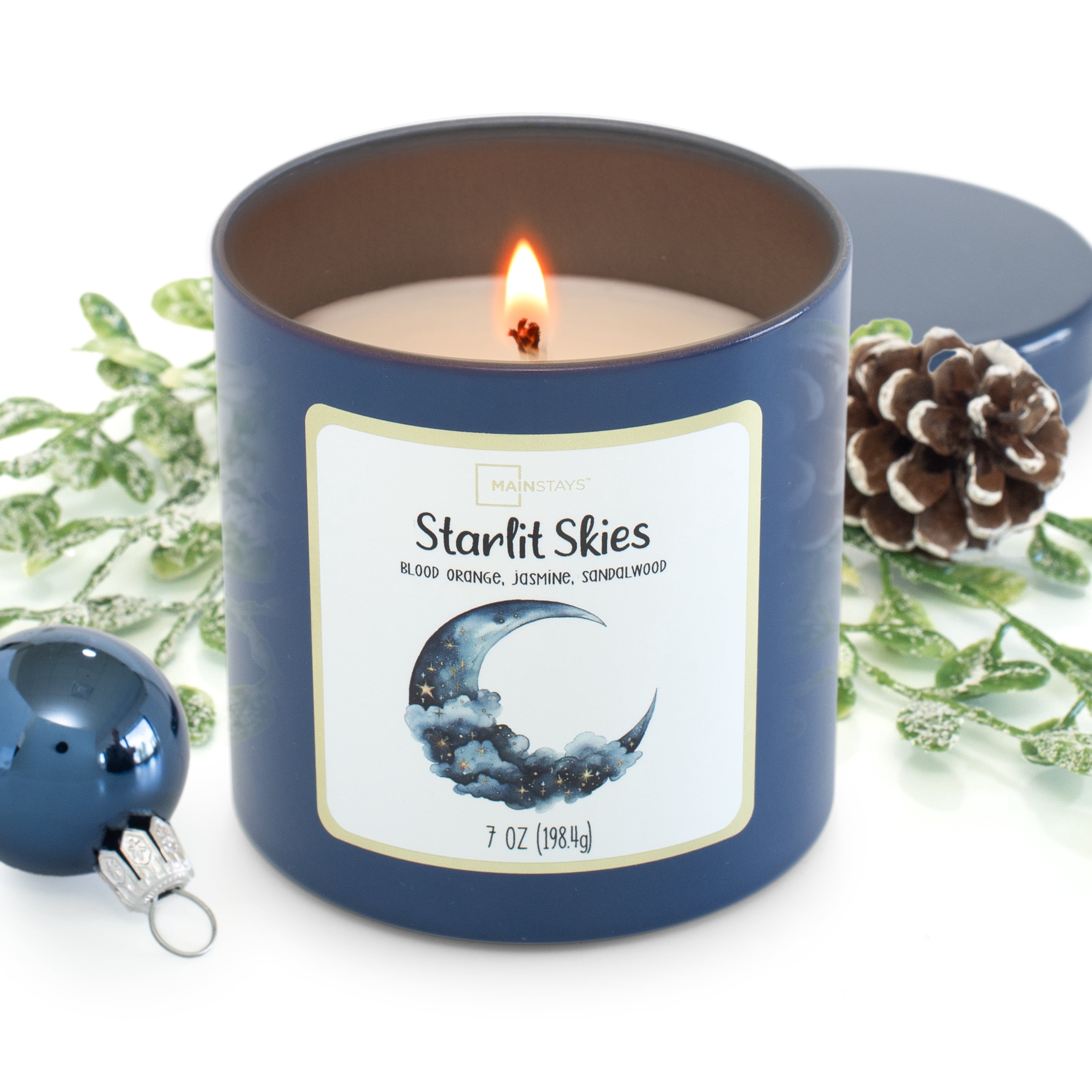 Mainstays Scented Single Wick Tin Candle, Starlit Skies, 7 oz.