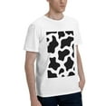 thumbnail image 2 of Bingfone Cow Print Black White Men'S Loose Fit Short-Sleeve Pocket T-Shirt, 2 of 7