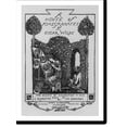 thumbnail image 2 of Historic Framed Print, [Young woman doing needlework on a frame; large arbor of pomegranates in background], 17-7/8" x 21-7/8", 2 of 9