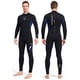 thumbnail image 5 of Vela de buceo 3mm trajes de neopreno SCR con traje de buceo de neopreno de manga larga de manga larga con traje de surf resistente al desgaste para snorkeling Surfing nadando azul XL Inevent OD003296-18, 5 of 7