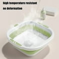 thumbnail image 6 of Iumwxz Foldable Wash Basin Collapsible Plastic Dish Pan for Kitchen Sink Camping Portable Laundry Foot Bath with Non Slip Bottom Easy to Clean and Store Green 10x10x3.94 Inches, 6 of 6