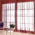 thumbnail image 1 of Langgg Home Hotel Window Curtain Replacement Bedroom Breathable Full Drape Privacy Protection Decoration Furniture Accessory Wine Red, 1 of 8