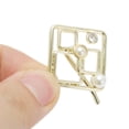 thumbnail image 4 of Unique Bargains 1 Pc Ponytail Buckle Hair Clip Hollow Square Hair Ponytail Cuff for Women Gold Tone, 4 of 5