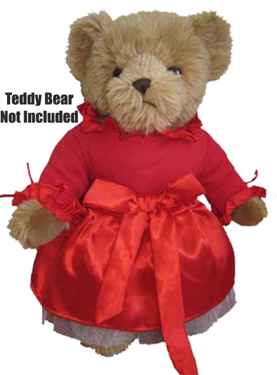 dressy red custome teddy bear clothes outfit fits most 14