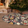 thumbnail image 5 of KLL 30" Christmas Tree Skirt rock Skull record artist Xmas Tree Skirts Mat for New Year Xmas Holiday Party Indoor Outdoor Home Decoration, 5 of 5