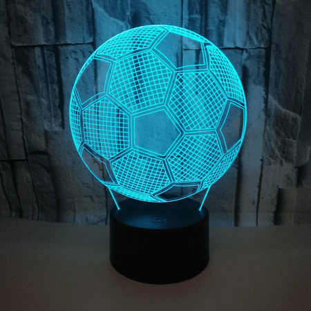 

JUSTUP Night Light Soccer 3D Optical Illusion Lamp with Remote Control 16 Colors Changing Football Birthday Valentine s Day Gift for Sport Fan Boys Girls （Style A）