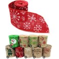 thumbnail image 4 of 6.56ft Christmas Burlap Ribbon Decorative Burlap Ribbon Roll Jute Burlap Roll, 4 of 9