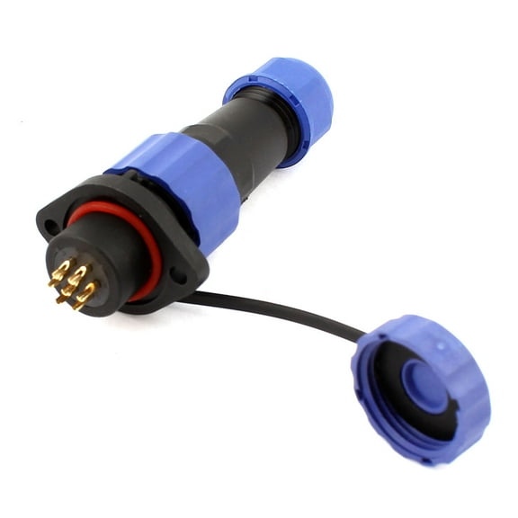 Unique Bargains SD16 16mm 7 Pin Flanged Waterproof Aviation Connector Plug Socket IP68