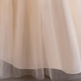 thumbnail image 6 of LYMAYTER Girls Satin Tulle Princess Dress Pearls Bow Knot Wedding Party Pageant Ball Gown 3-12Y, 6 of 8