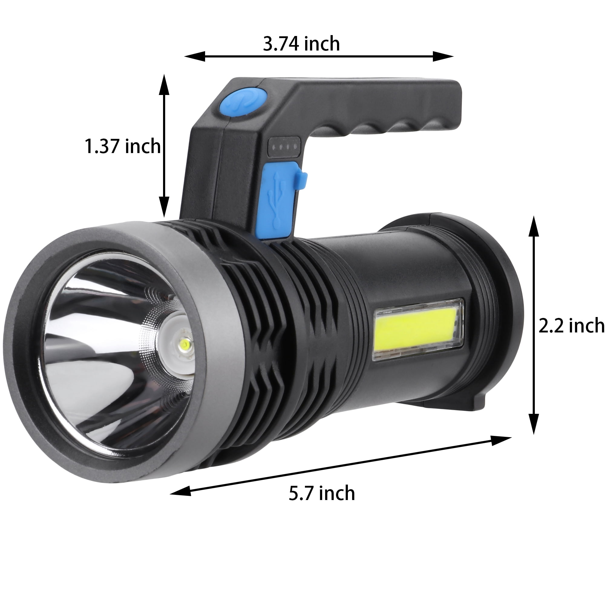 astro pnumatic rechargable flashlight 2PC Rechargeable 20000LM Astro Pneumatic LED Slim Work Light Lamp Cordless  Torch