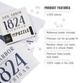 thumbnail image 3 of Lantern Press 1000 Piece Jigsaw Puzzle, Ann Arbor, Michigan, Established Date (Blue), 3 of 5