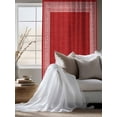 thumbnail image 4 of Sheer Curtains 72 Inches Long, Red Retro Greek Key Semi Sheer Curtains Light Filtering Window Treatment, Geometric Greece Ancient Rustic Privacy Voile Drapes for Living Room Bedroom 52x72 Inch, 4 of 7