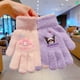 thumbnail image 5 of Guantes auténticos para niños cuhk Sanrio otoño e invierno 8-15 años conjunto de cinco dedos kulomi dedos gruesos y cálidos para mujeres, 5 of 5