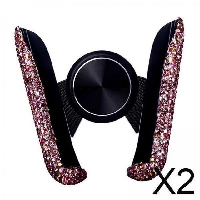 Soportes para Teléfono Móvil CUTICAT Con Diamantes de Imitación para Coche Color Morado 8,5x8,5x5 cm