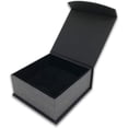 thumbnail image 3 of 1 Qty - Metallic Seal Grey Magnetic Flap Combination Earring + Pendant Jewelry Box - Textured Gift Box, 3 of 3