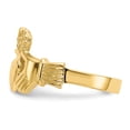 thumbnail image 4 of 14K Yellow Gold Ring Band Themed Polished Claddagh, Size 5, 4 of 5