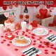 thumbnail image 3 of Juego de platos y servilletas de papel para el día de San Valentín, vajilla para invitados incluye platos de papel desechables de corazones de amor, servilletas, tazas, cuchillos, 3 of 4