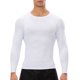 thumbnail image 1 of Camiseta deportiva para hombre, manga larga, cuello redondo, camisetas elásticas y delgadas para fit Abanopi Camisa deportiva de hombre, 1 of 7