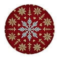 thumbnail image 4 of Autua Snowflake Hearts Folk Art Round Tablecloth Stain-Resistant 100% Polyester 42"-46, 4 of 8
