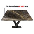 thumbnail image 4 of 3D Print Fitted Table Cover Elastic Edged Polyester Waterproof Table Cloths, Wooden Planks Texture Vertically, Fitted Square Tablecloth Table Cloths for Banquet, for 42"x42" Table, 4 of 5